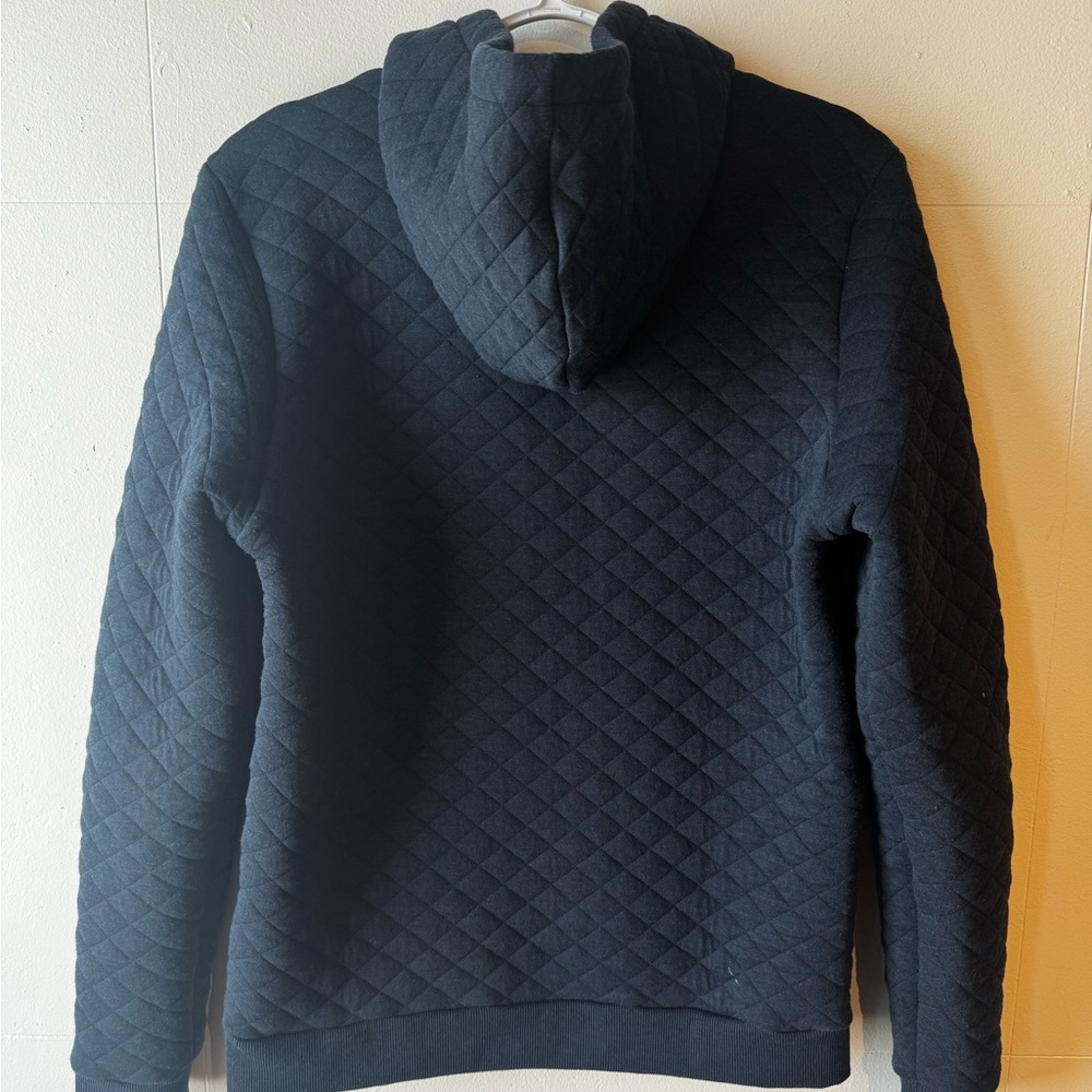 Marine Layer Men's Quilted Navy Zip-Up Sweater - Picture 6 of 9
